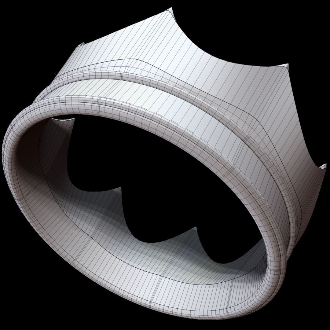 Crown golden 3D model_12