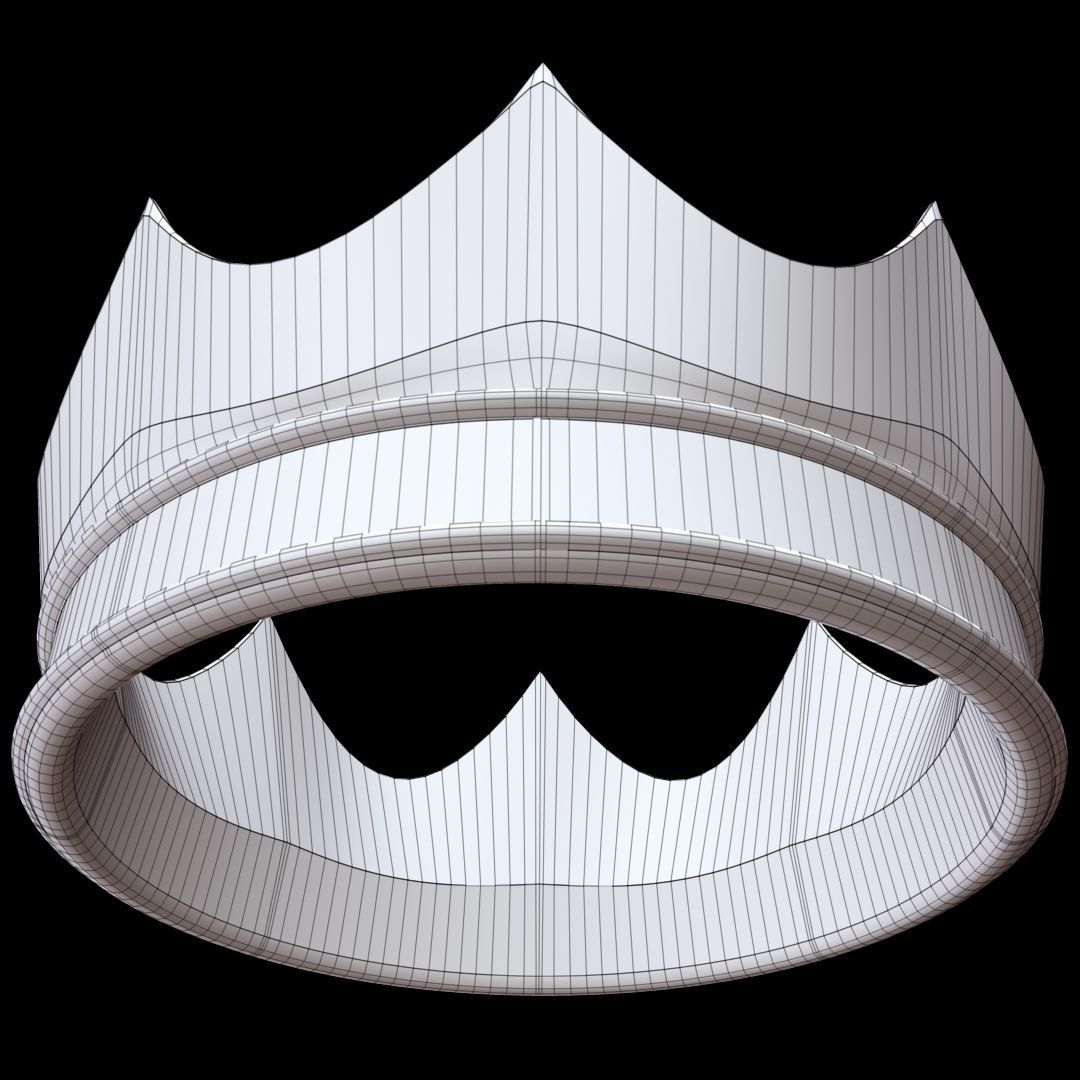 Crown golden 3D model_10