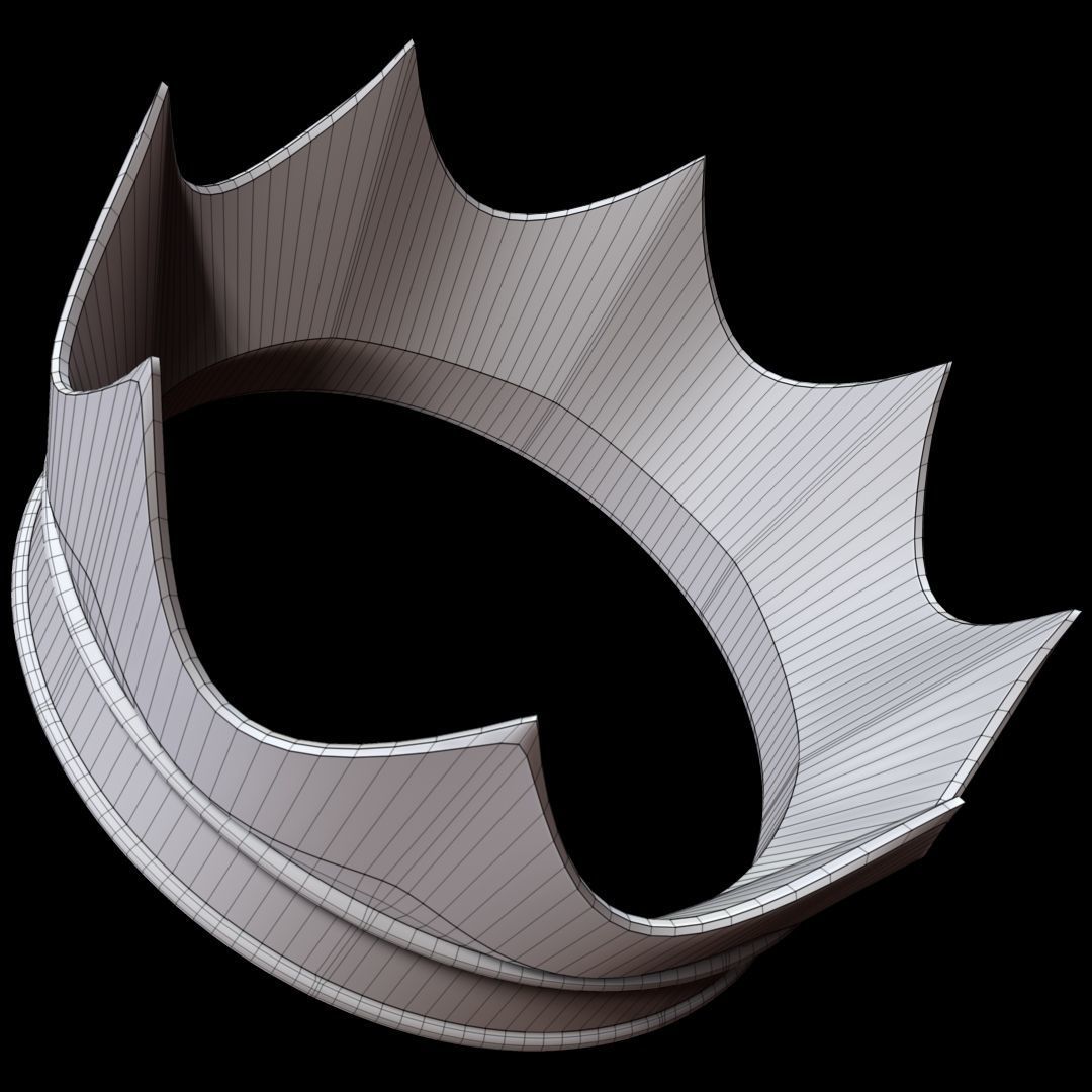 Crown golden 3D model_13