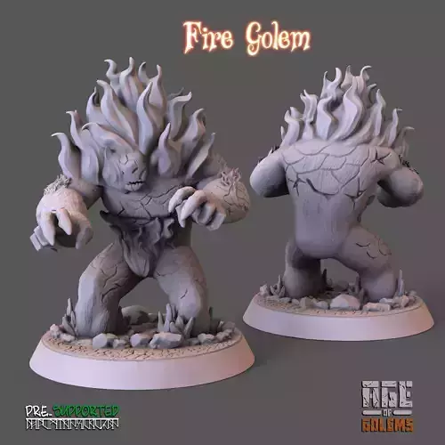 Fire Golem pose 1