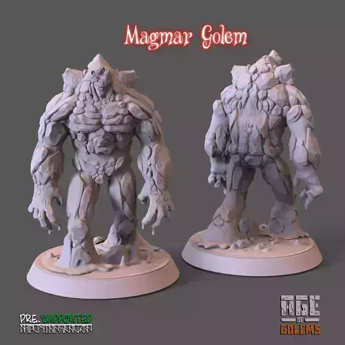 Magma Golem Pose 1 - Age of Golems