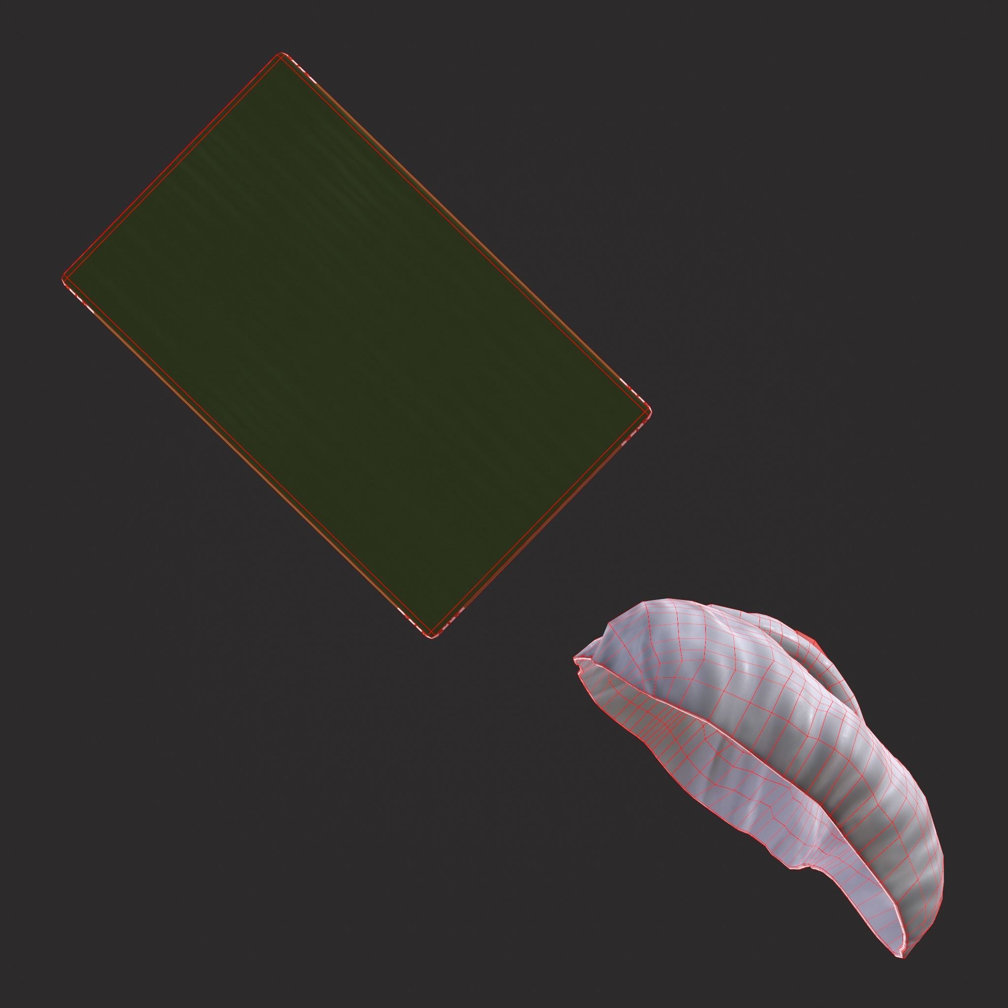 Vintage Santa Clause Mask With Box Low-poly 3D model_16