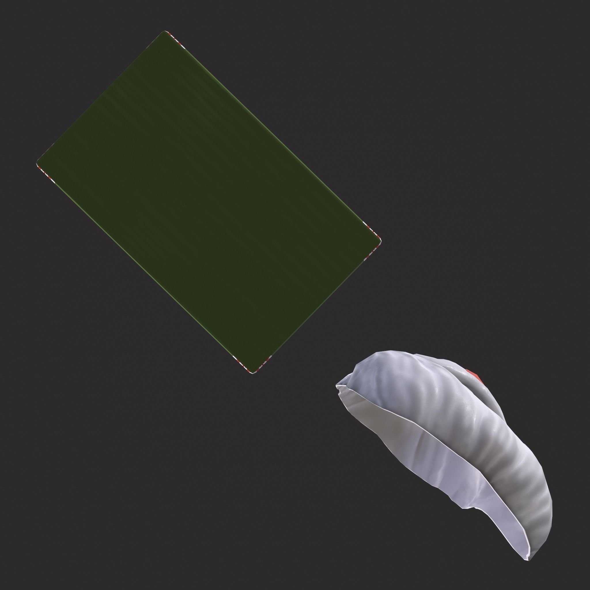 Vintage Santa Clause Mask With Box Low-poly 3D model_15