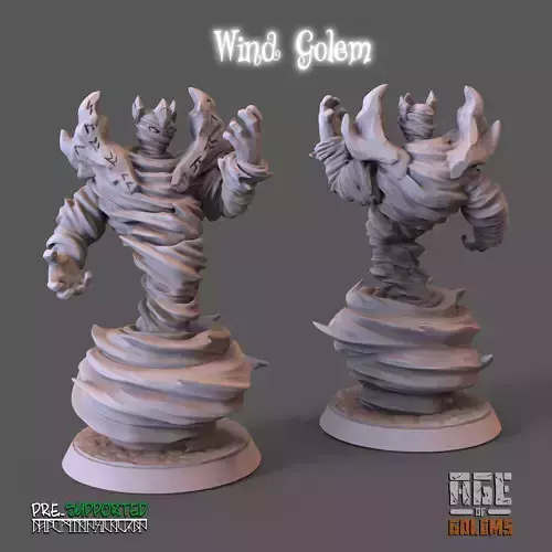 Wind golem Pose 1 - Age of Golems