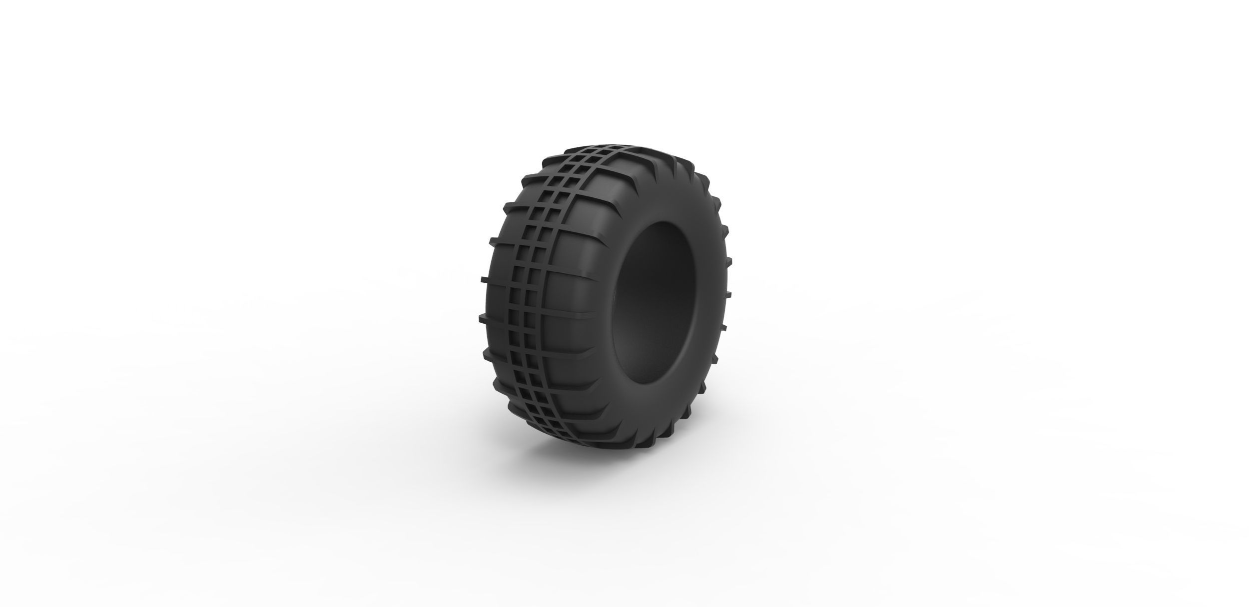 Dune buggy rear tire 5 Scale 1 to 10 3D print model_1