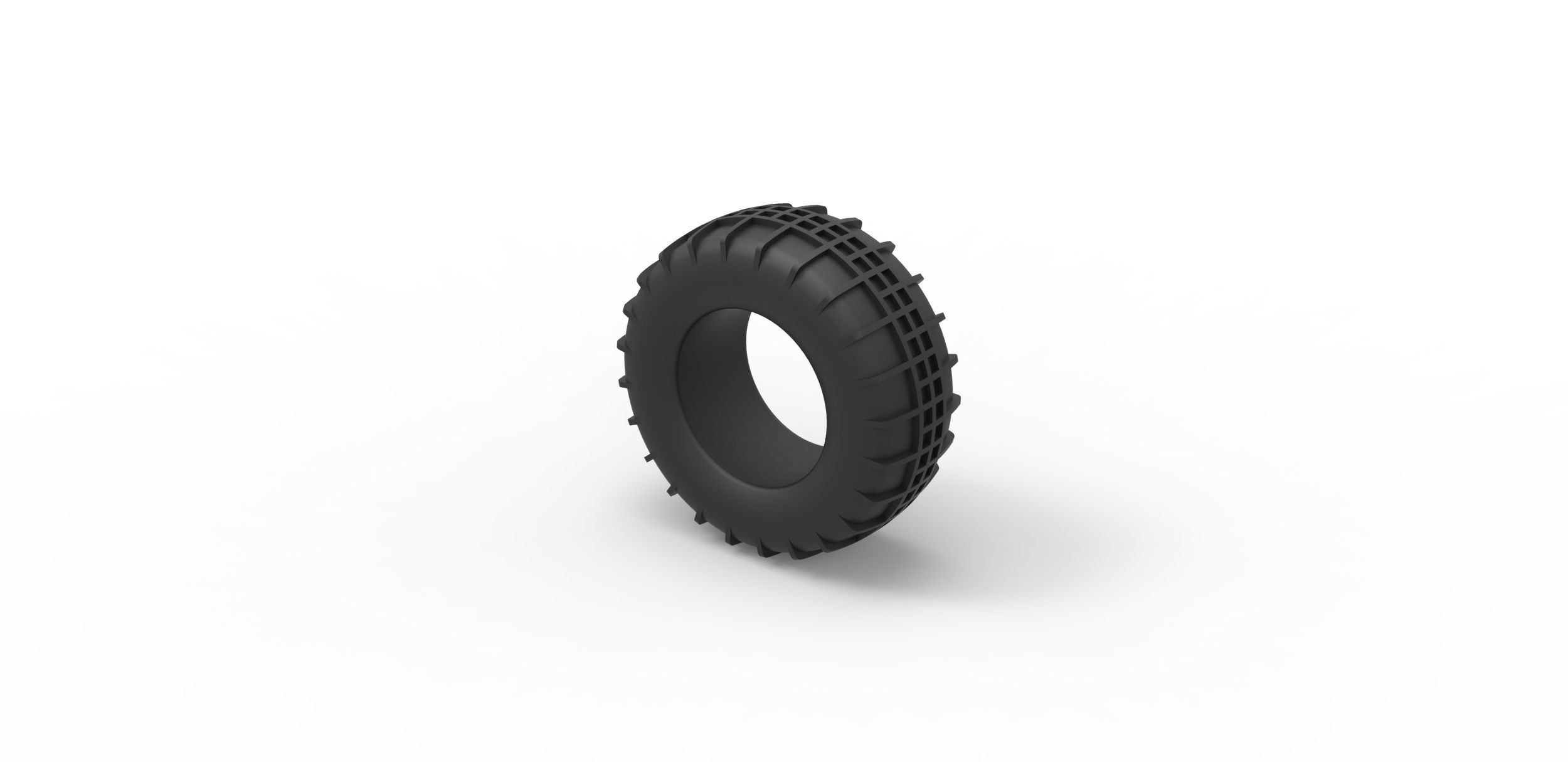 Dune buggy rear tire 5 Scale 1 to 10 3D print model_6