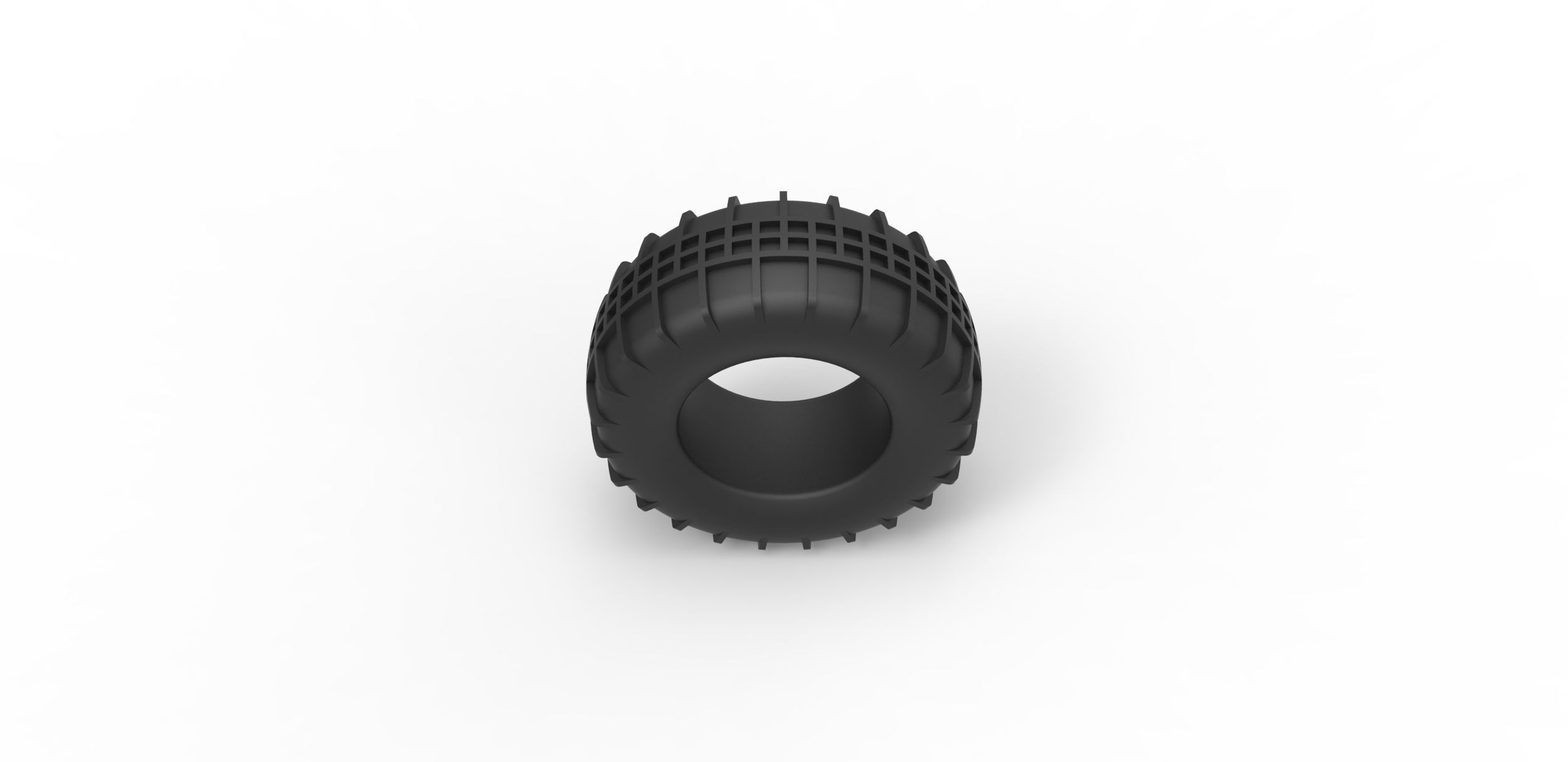 Dune buggy rear tire 5 Scale 1 to 10 3D print model_5