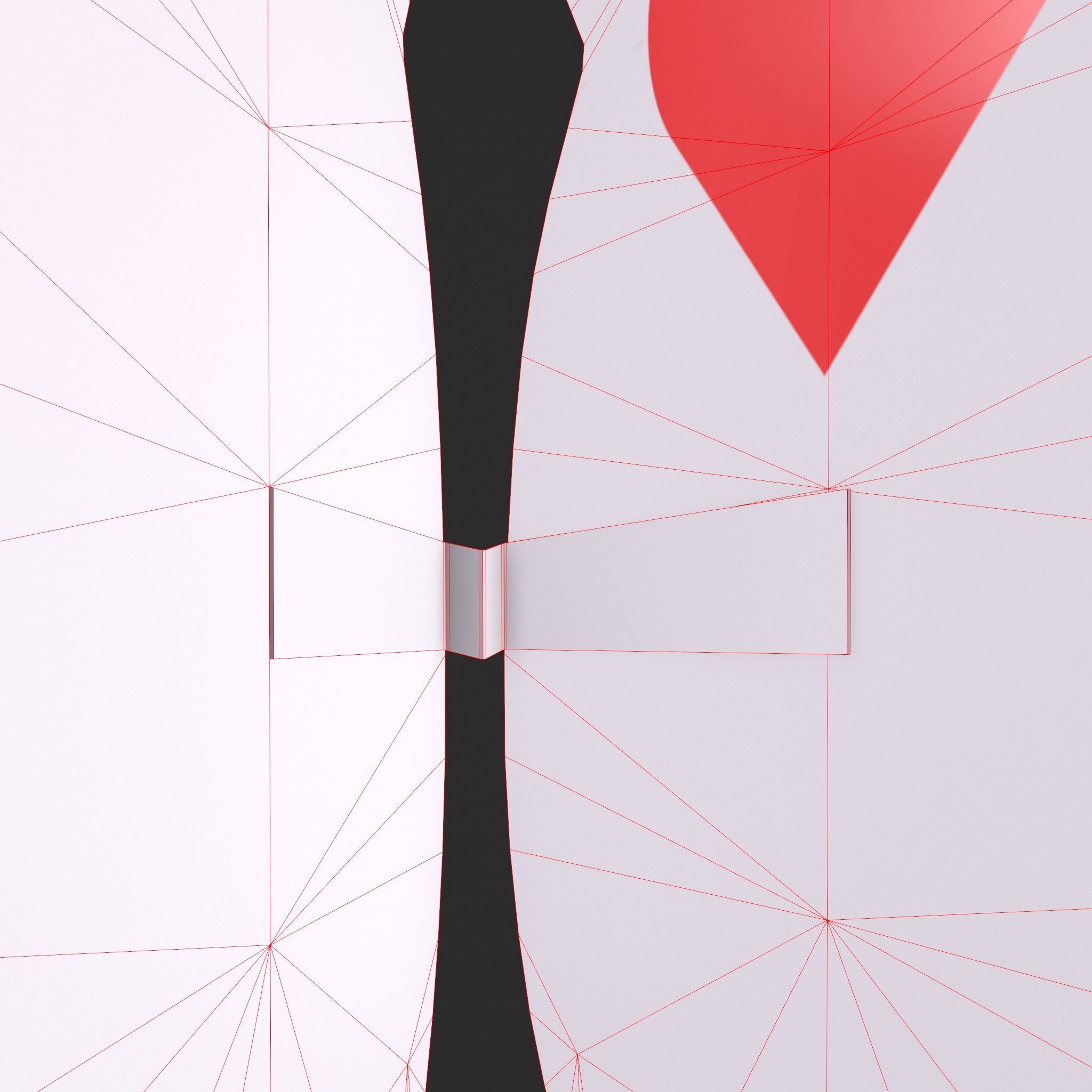 Valentines Panda Love Card Low-poly 3D model_22