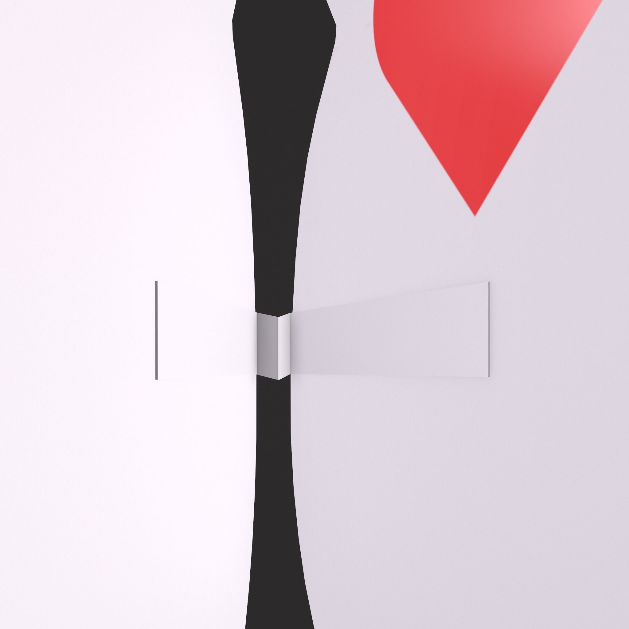 Valentines Panda Love Card Low-poly 3D model_21