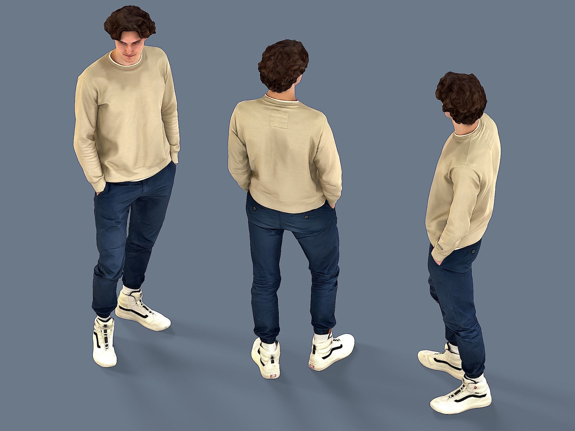 Attractive Young Guy 3D model_4