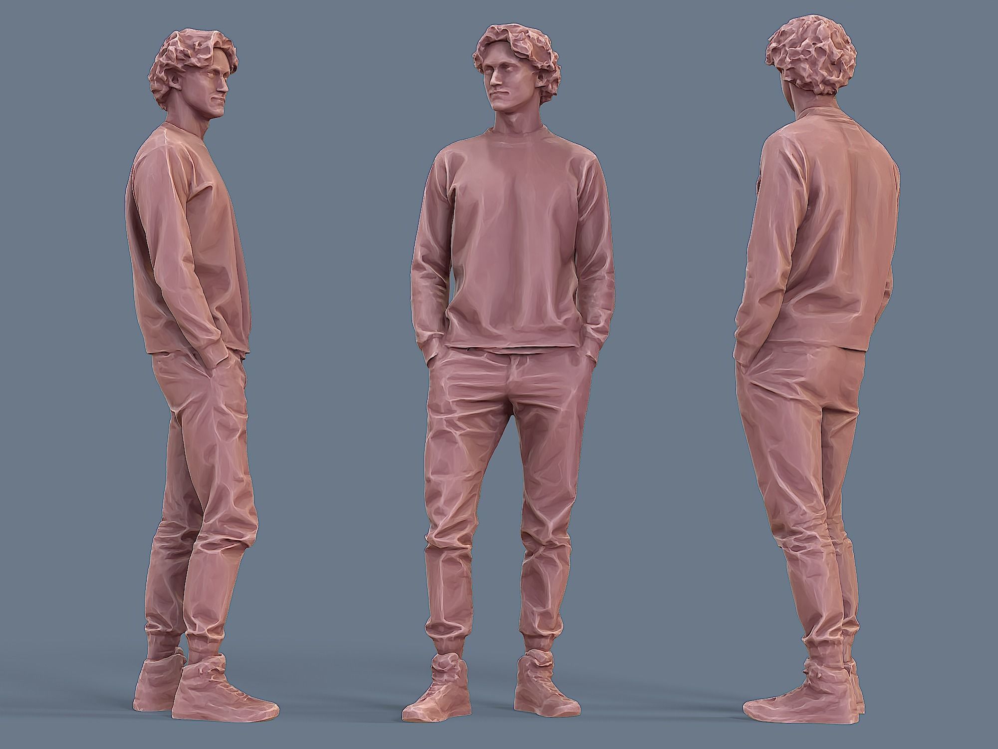 Attractive Young Guy 3D model_2