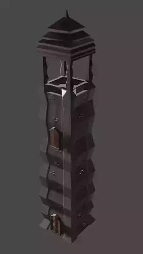 Medieval tower Low poly 