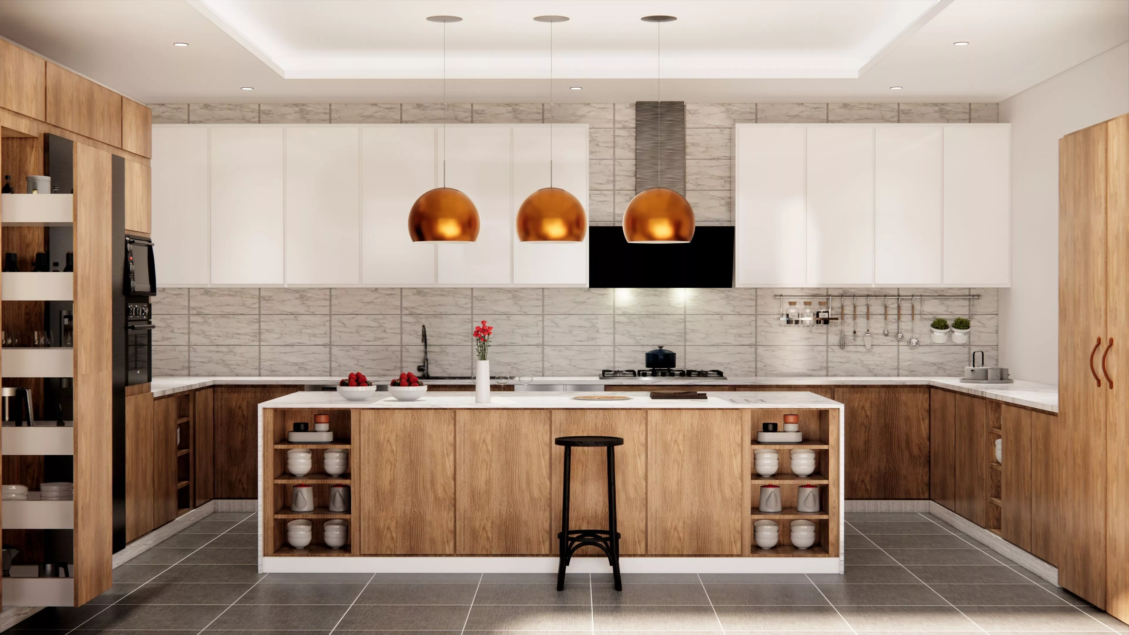kitchen design render by enscape 3D model