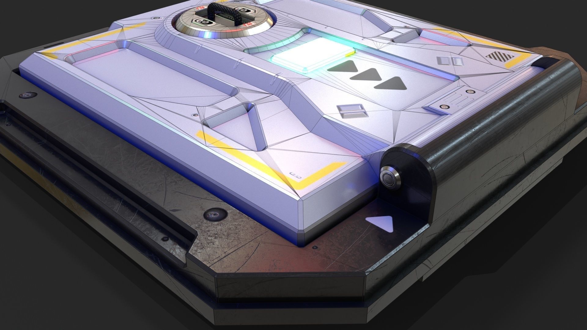 Sci-Fi Underground Access Door PBR LOWPOLY GAMEREADY Low-poly 3D model_27