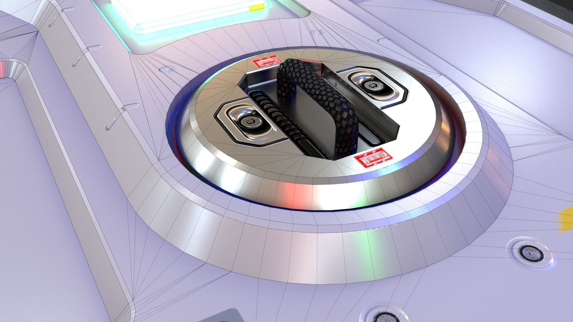 Sci-Fi Underground Access Door PBR LOWPOLY GAMEREADY Low-poly 3D model_29