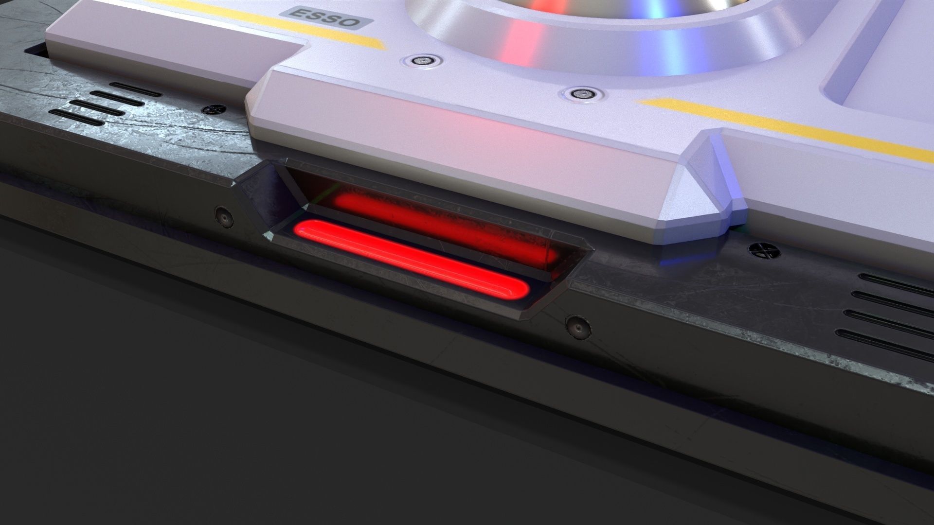 Sci-Fi Underground Access Door PBR LOWPOLY GAMEREADY Low-poly 3D model_14