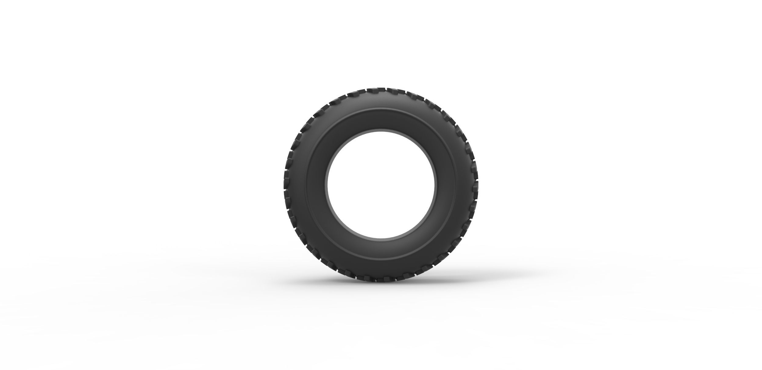 Dune buggy front tire 2 Scale 1 to 10 3D print model_4