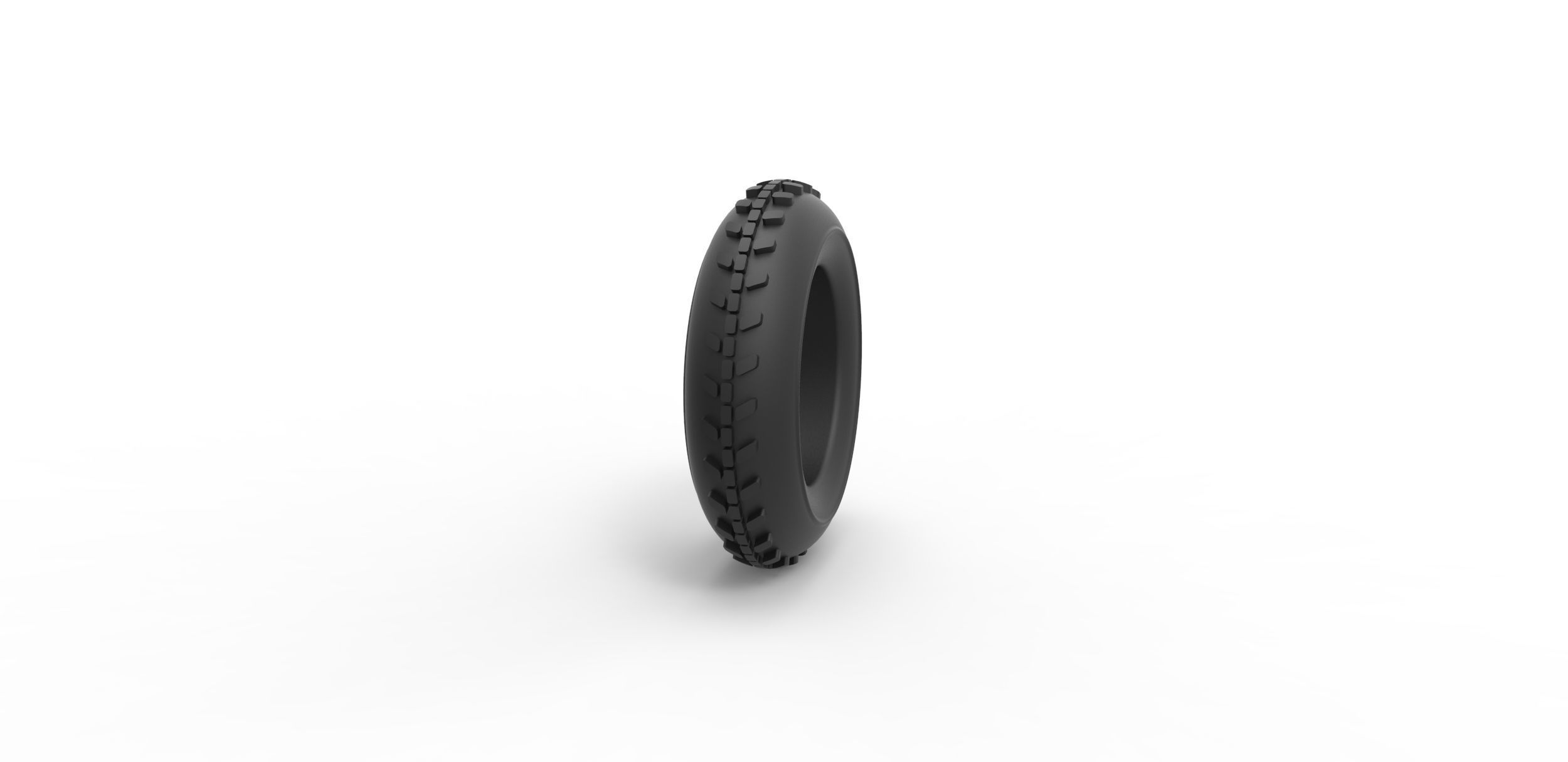 Dune buggy front tire 2 Scale 1 to 10 3D print model_2