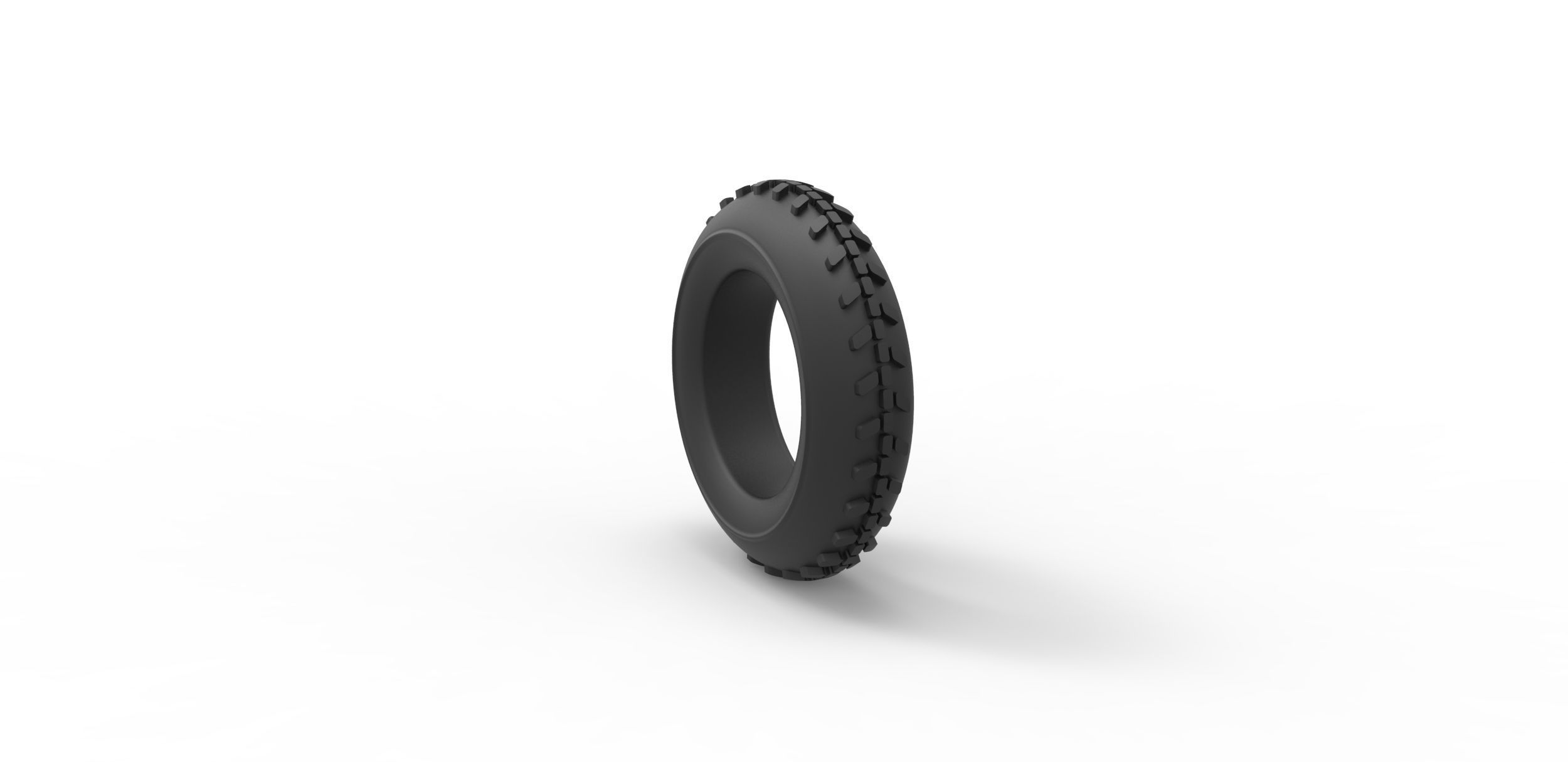 Dune buggy front tire 2 Scale 1 to 10 3D print model_7
