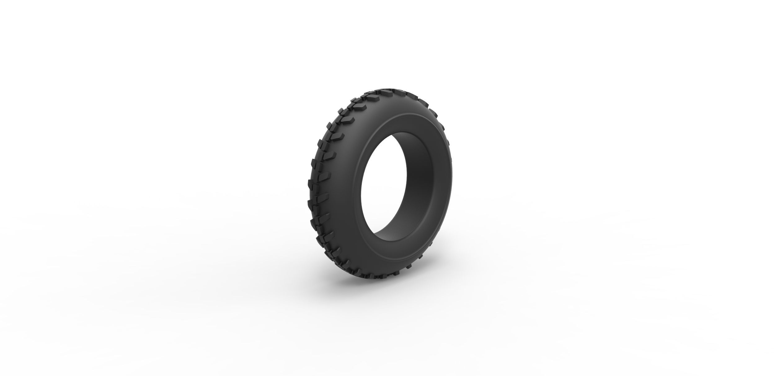 Dune buggy front tire 2 Scale 1 to 10 3D print model_1
