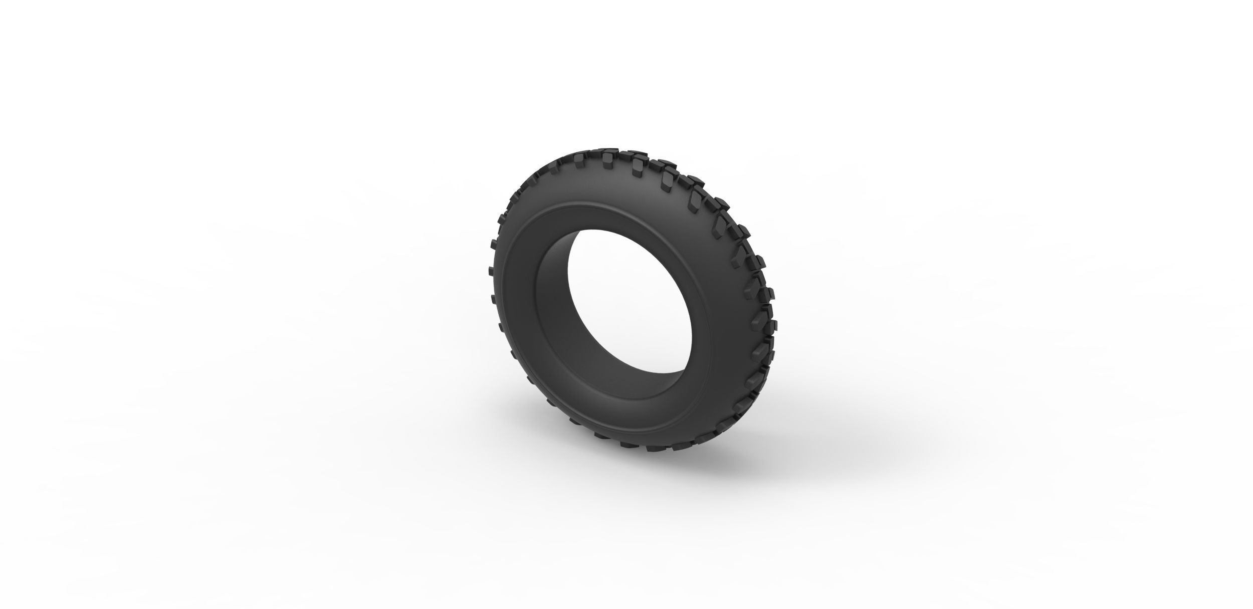 Dune buggy front tire 2 Scale 1 to 10 3D print model_6