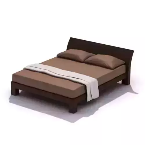 Modern Queen Size Bed Frame 3D model