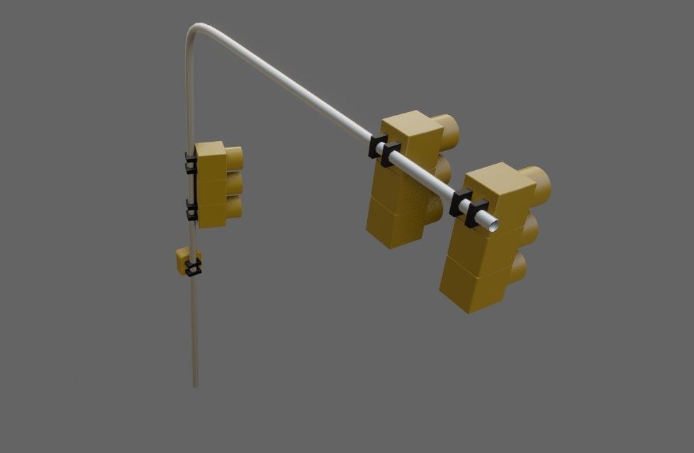 Traffic Light - Semafaro Low-poly 3D model_9