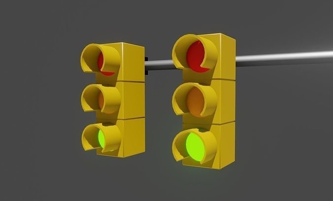 Traffic Light - Semafaro Low-poly 3D model