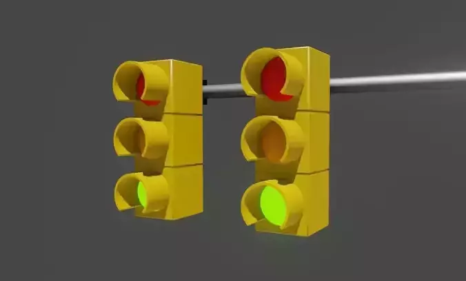 Traffic Light - Semafaro Low-poly 3D model