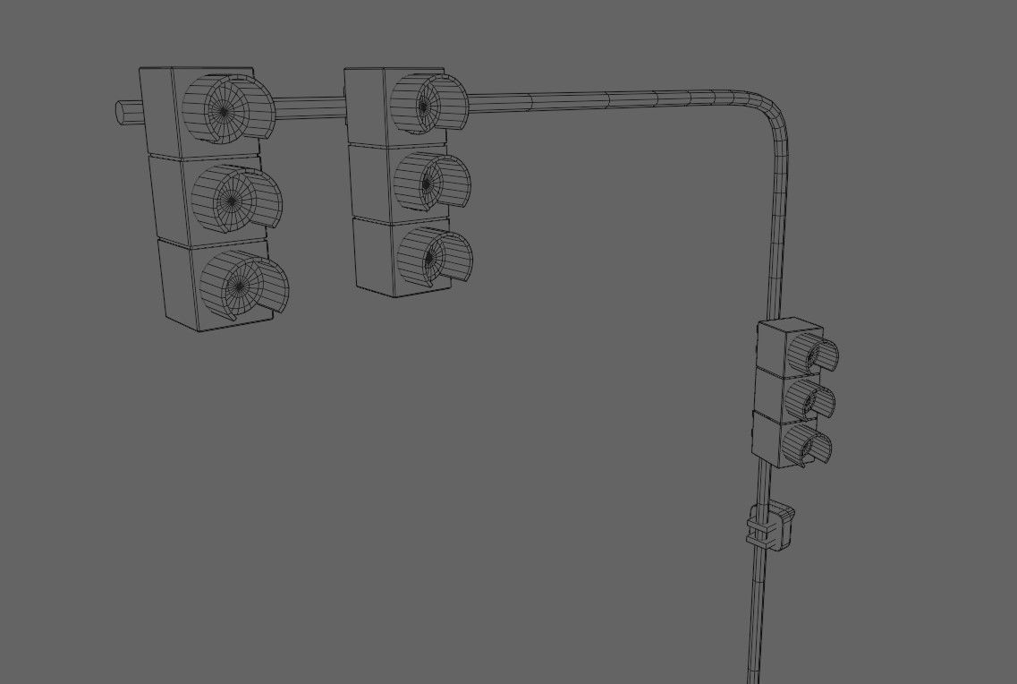 Traffic Light - Semafaro Low-poly 3D model_20