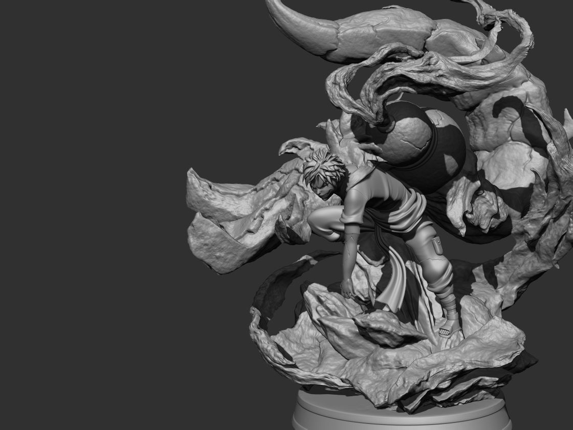 Gaara Sand Demon 3d statue 3D print model_2