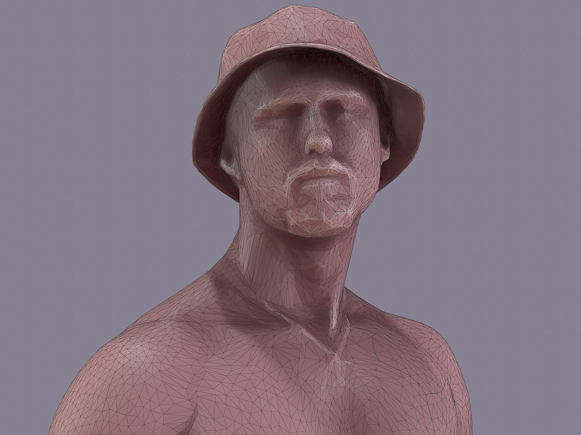 Dude in Panama 3D model_9