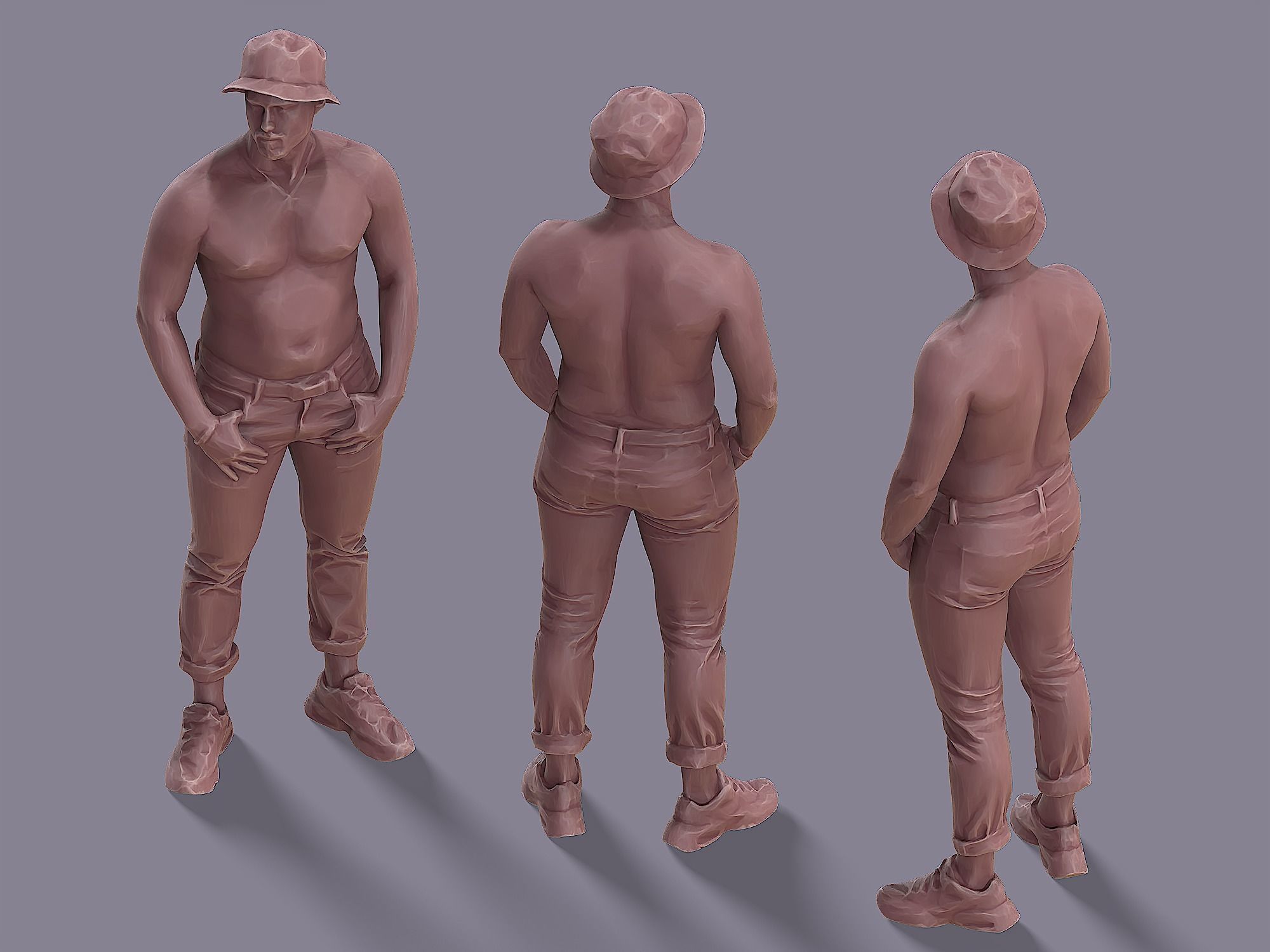 Dude in Panama 3D model_6