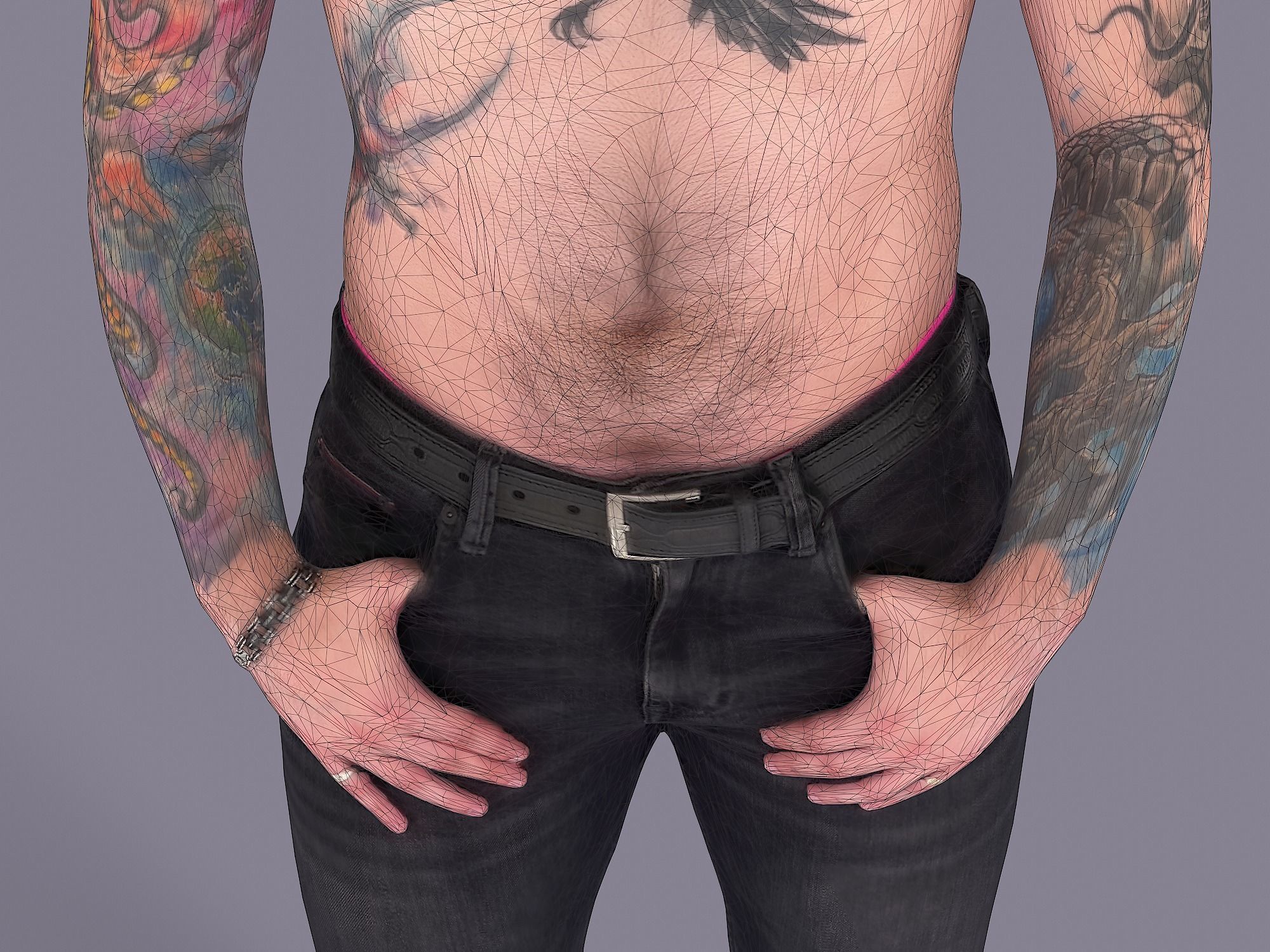 Dude in Panama 3D model_14