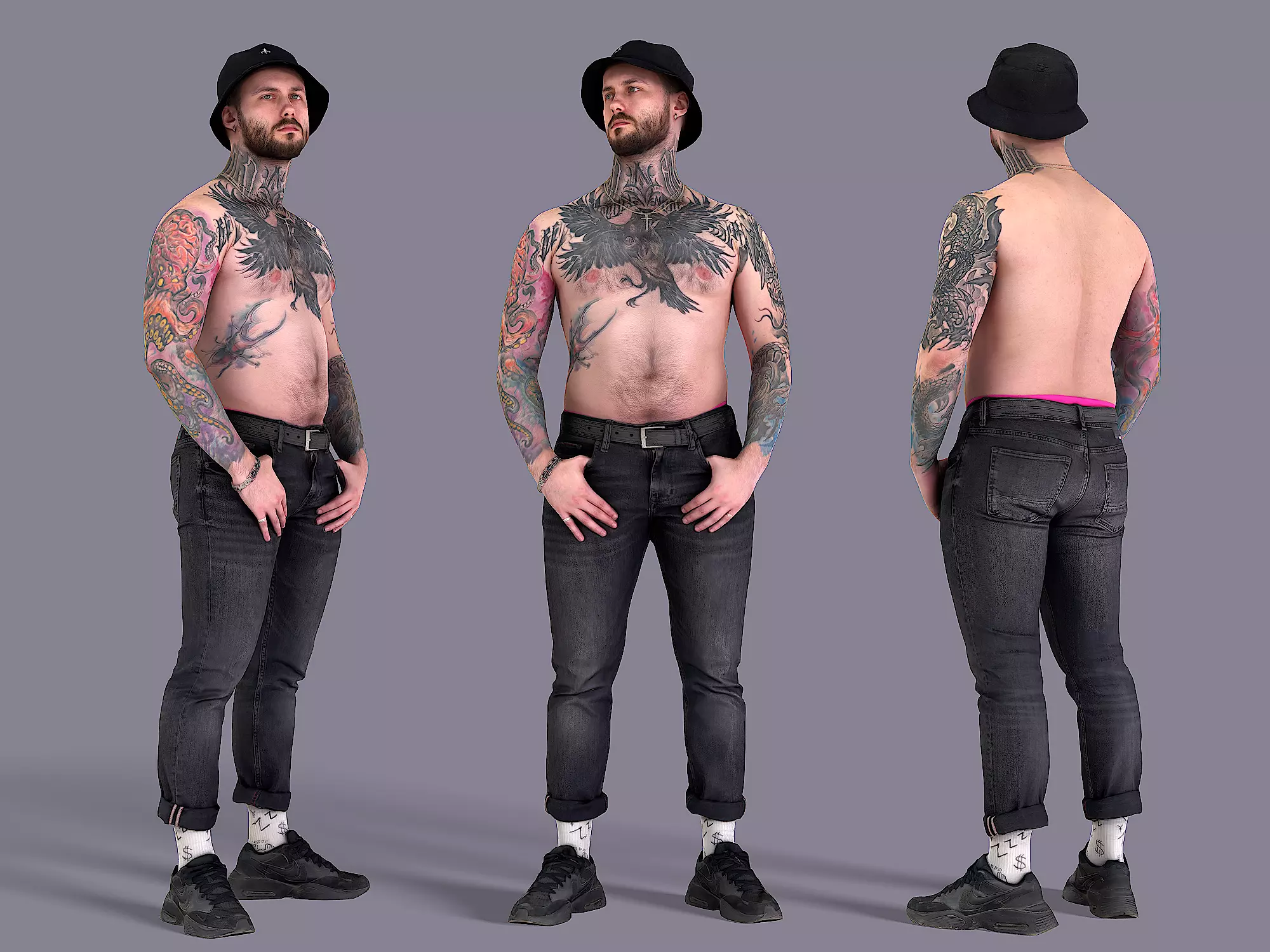 Dude in Panama 3D model_0