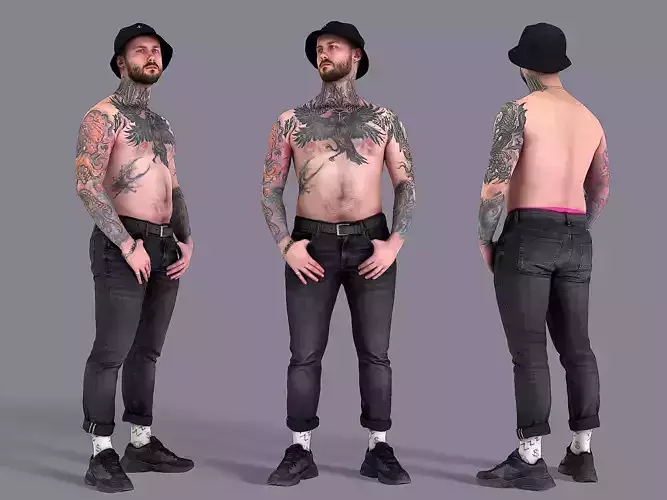 Dude in Panama 3D model