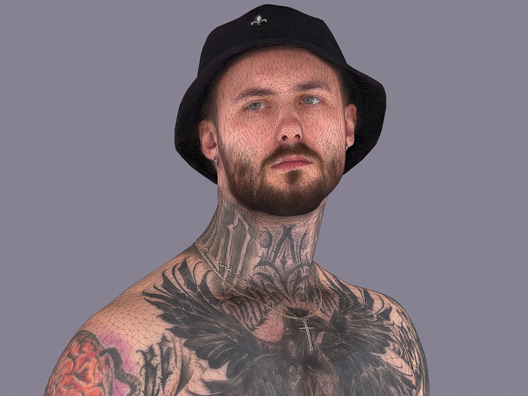 Dude in Panama 3D model_8