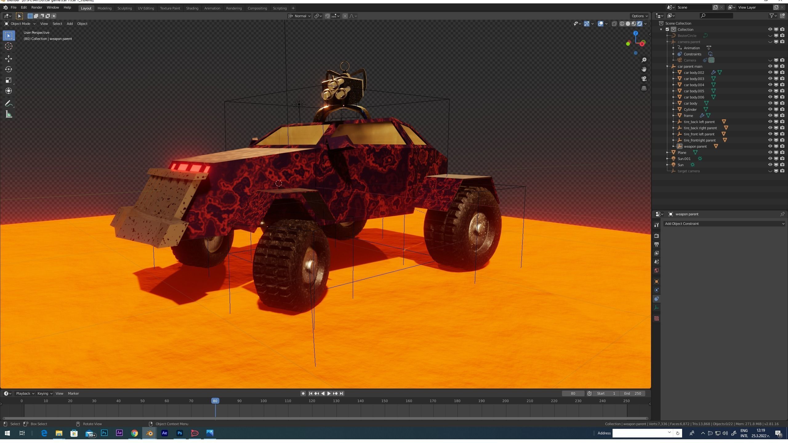 3D model car 1 VR / AR / low-poly | CGTrader