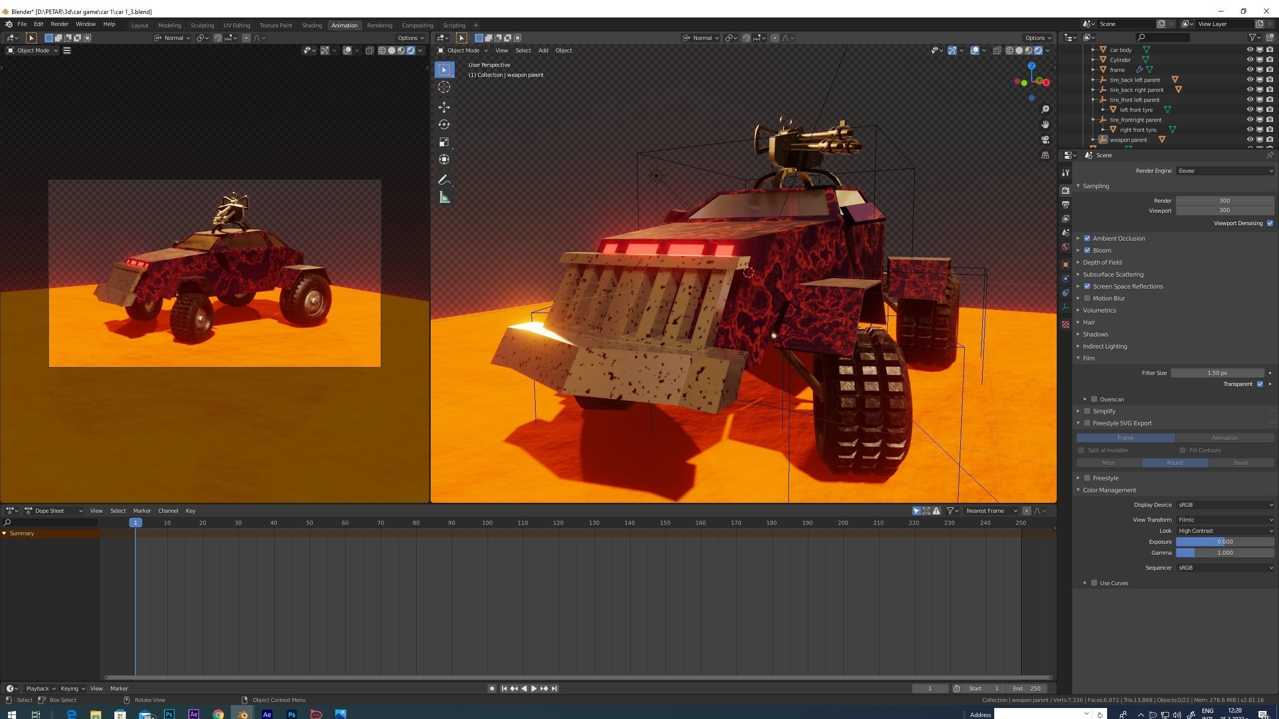3D model car 1 VR / AR / low-poly | CGTrader