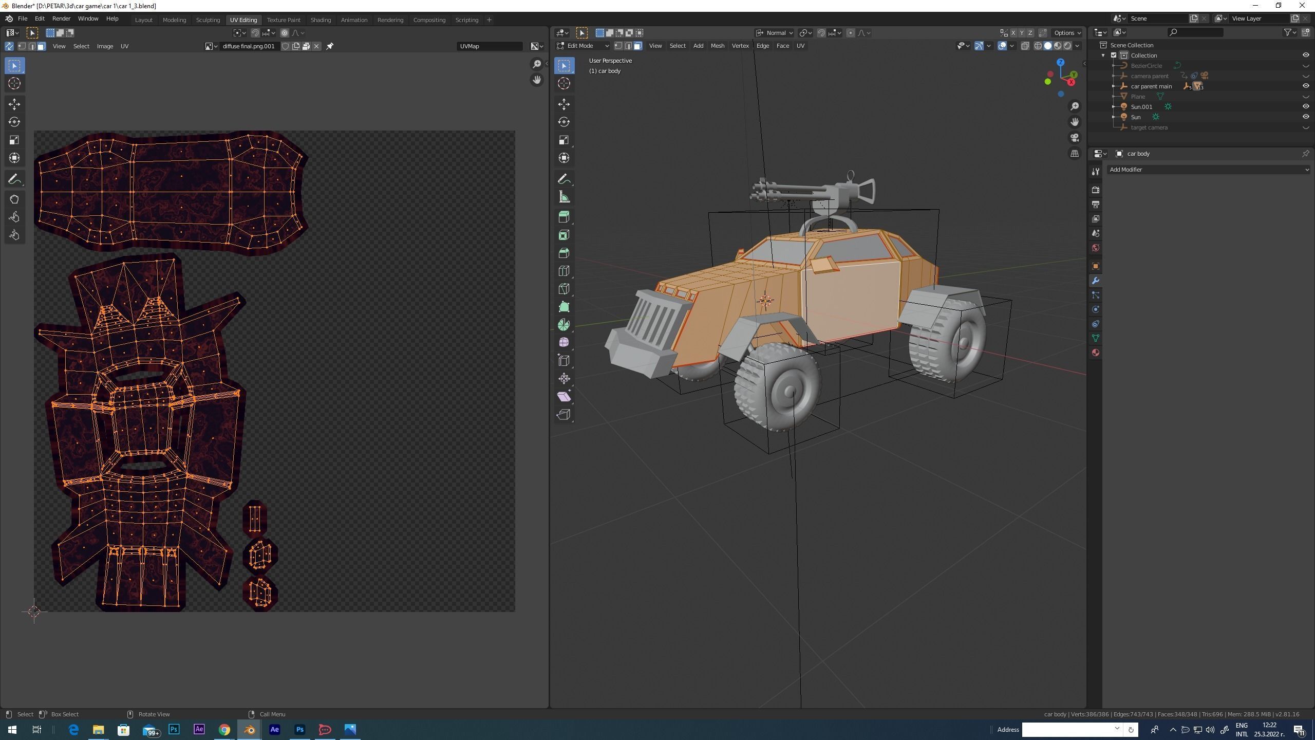 3D model car 1 armored vehicle with gun VR / AR / low-poly | CGTrader