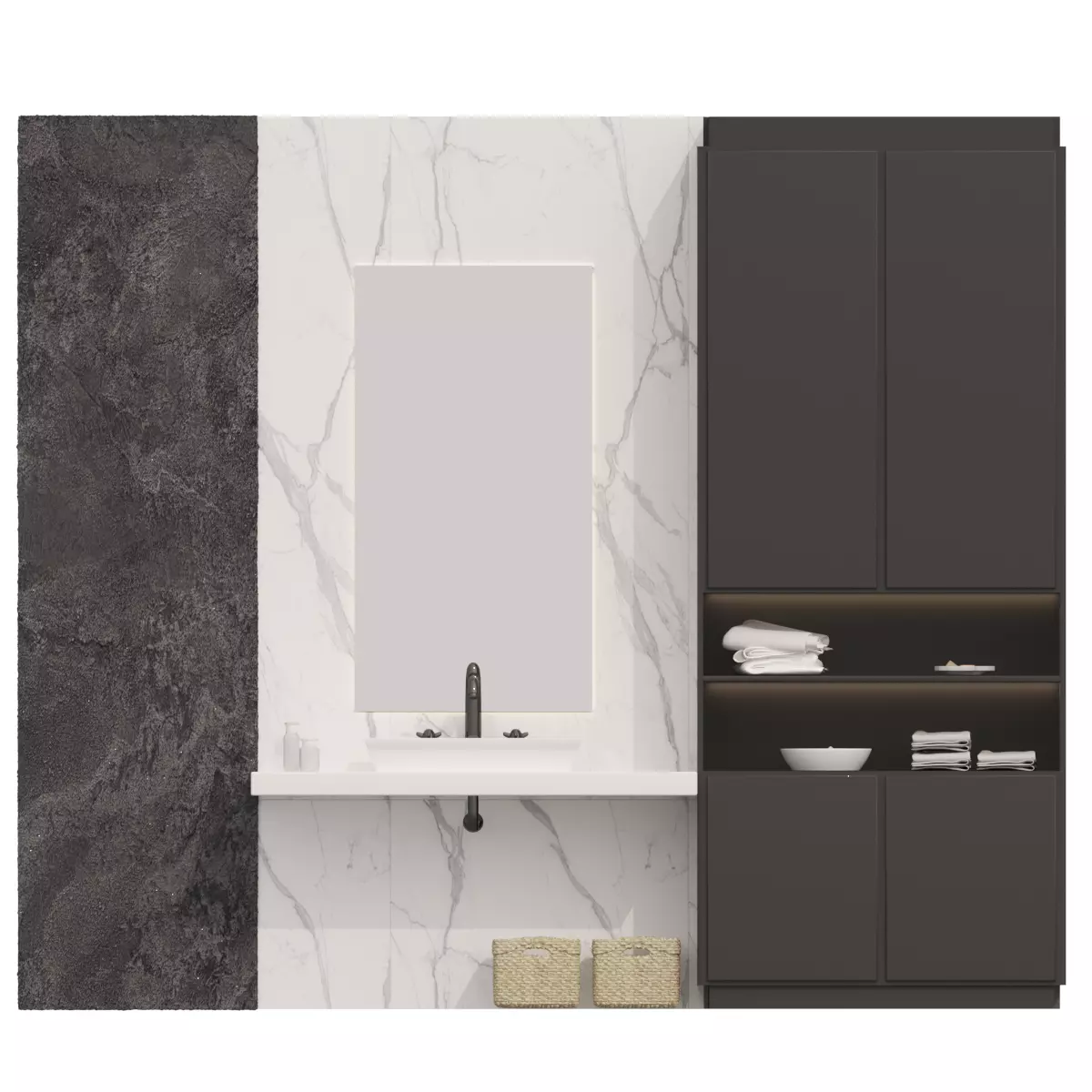 bath set 01 Low-poly 3D model