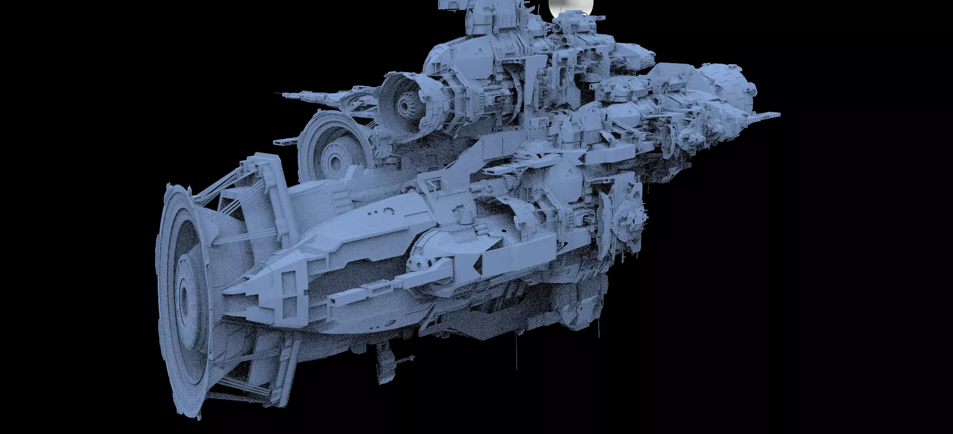 Alien Stargate Ship 3 3D model | CGTrader