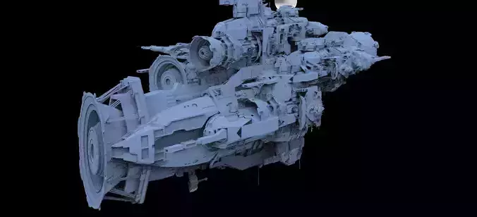 Alien Stargate Ship 3  3D model