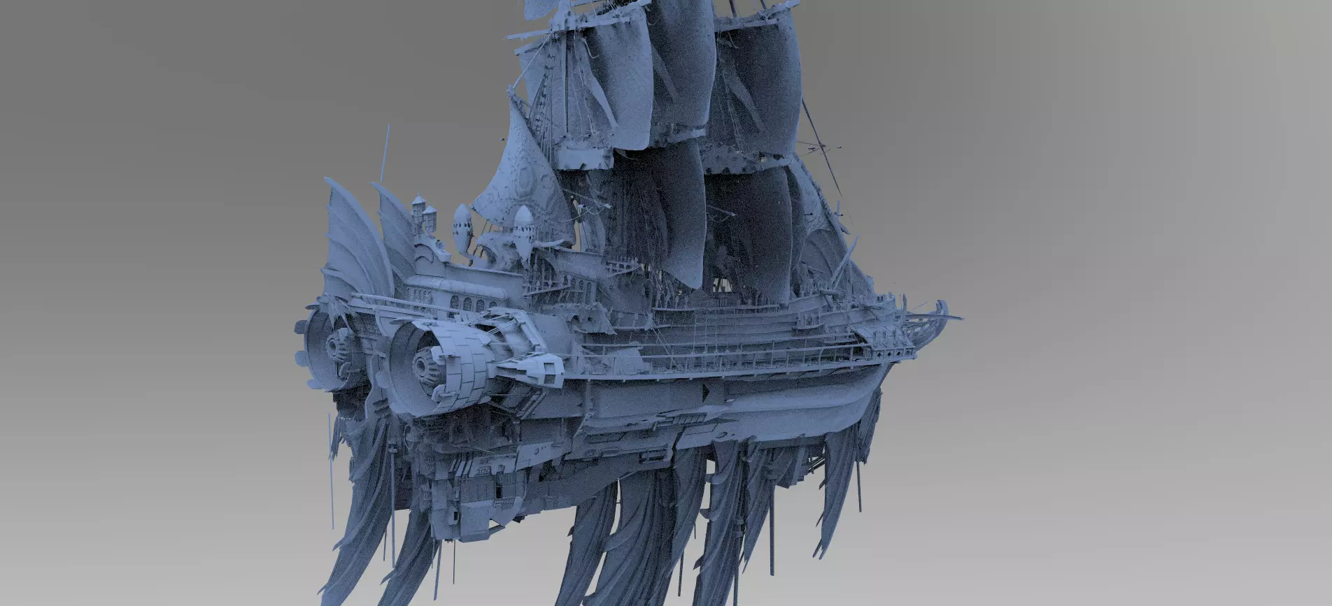 Empress Airship Sci-Fi 2 Design 3D model