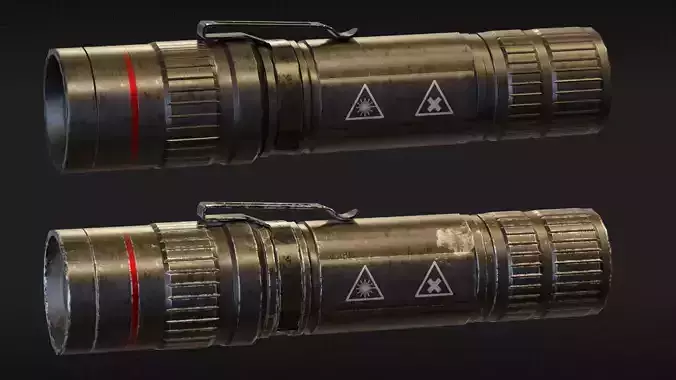 Flashlight game asset Low-poly 3D model