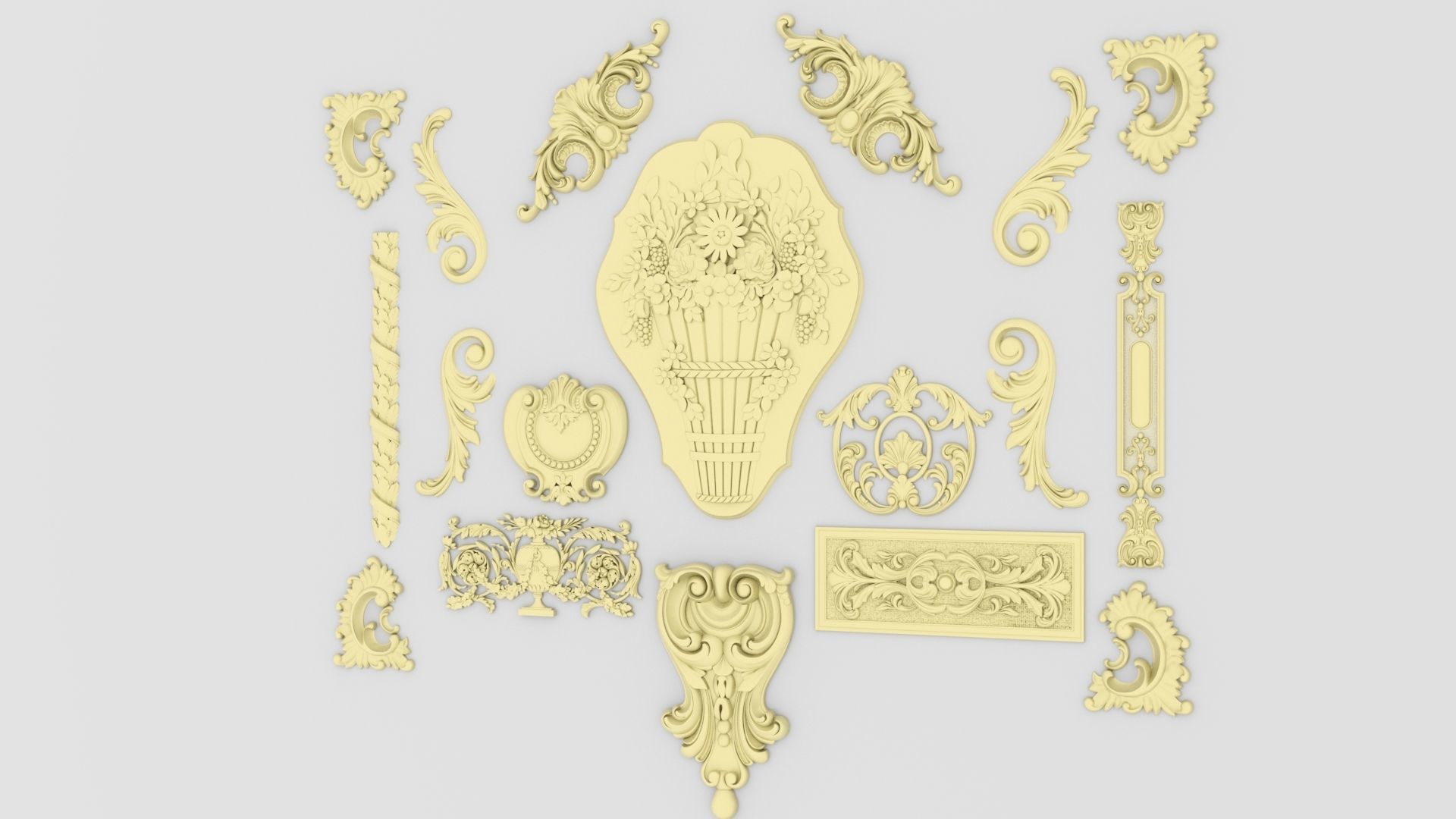 Ornamental Kitbash 3D print model_1