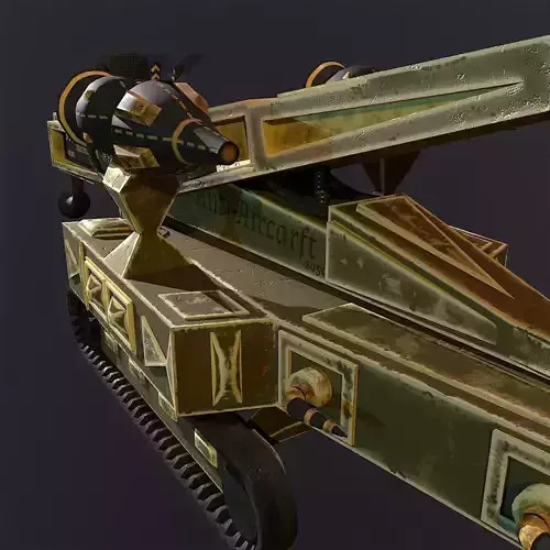 Sci Fi Anti Aircarft Free low-poly 3D model