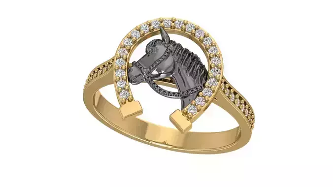 Organic Horse Ring 3D print model