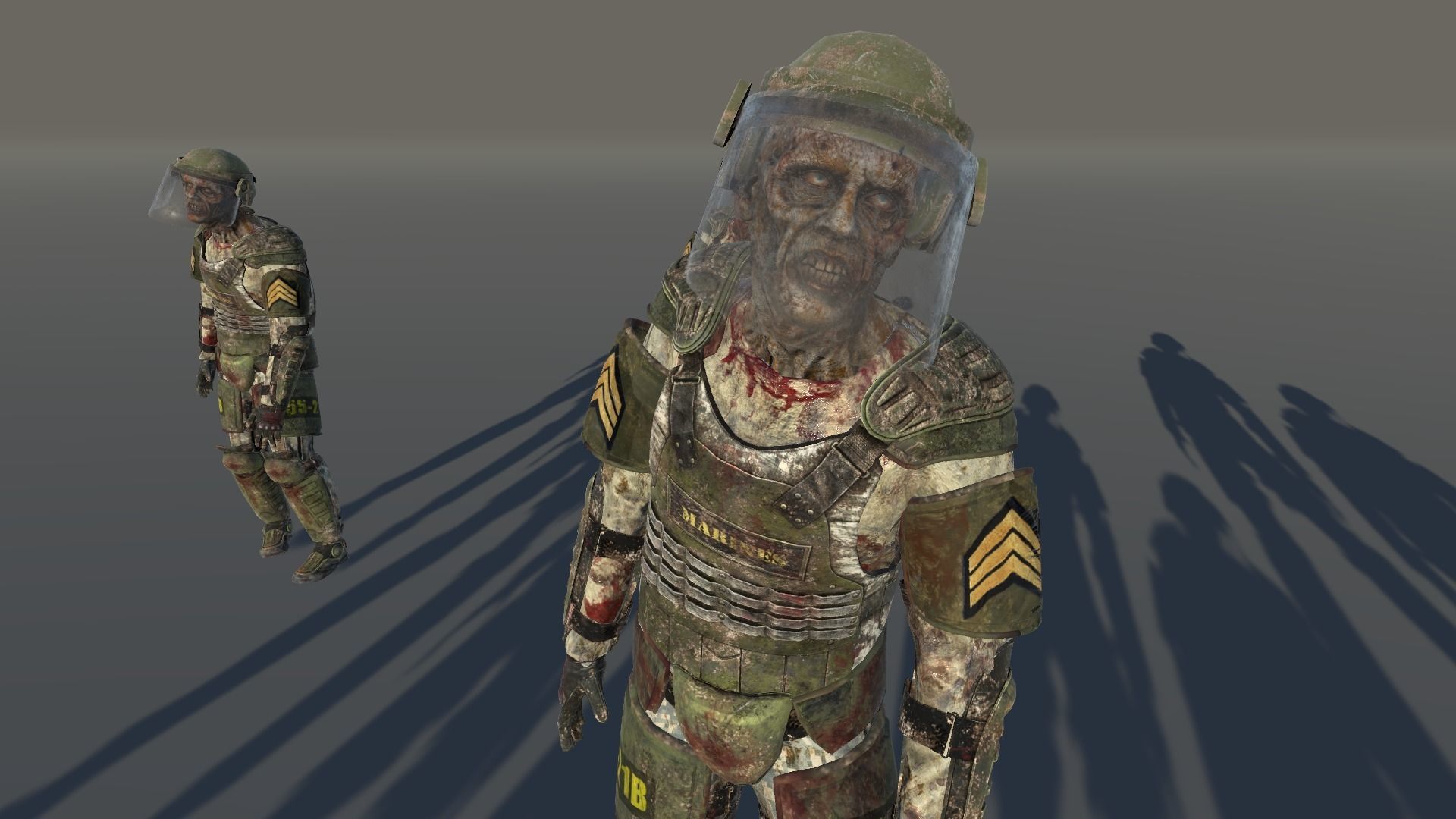 Zombie Army 1 Low-poly 3D model_4