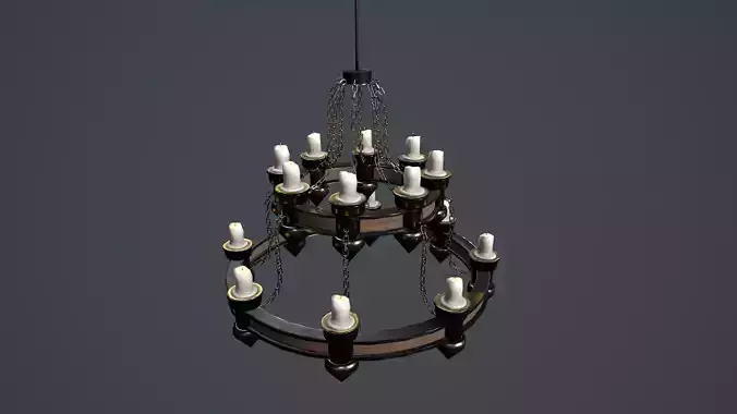 Realistic Chandelier - LowPoly PBR GameModel